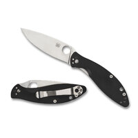 Spyderco Astute Black Handle Plain Blade