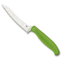 Spyderco Z-Cut Kitchen Knife Green Pointed Fully Serrated
