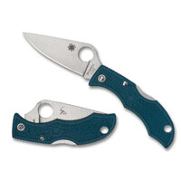 Spyderco Ladybug K390 Blue Handle Plain Blade