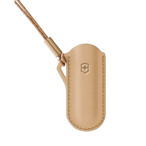 Victorinox Classic Leather Pouch (2)- Wet Sand Beige 05722