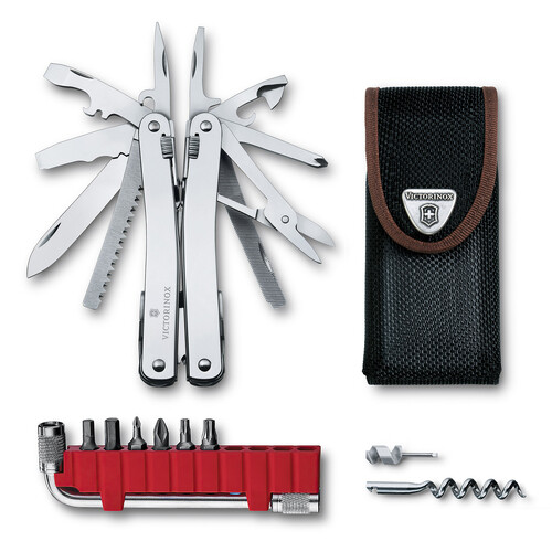 Victorinox Swiss Tool Spirit X + Bit Wrench Kit Silver Swiss Army Knife- 35312