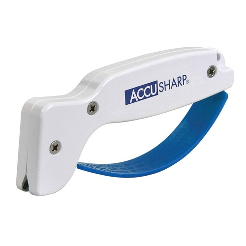 Accusharp AS1 Knife and Tool Sharpener | Ergonomic Handle, Finger Guard