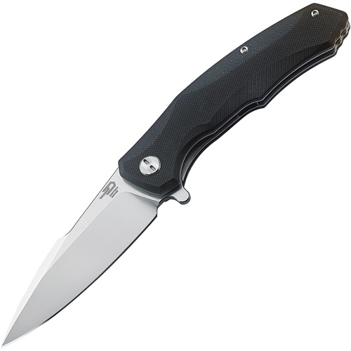 Bestech Warwolf Folding Knife | Black, D2 Steel, Pocket Clip, BG04A
