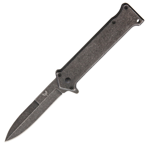 Combat Ready Stiletto Linerlock Folding Knife | Stone Washed, 3.5" Stainless Steel Blade, CBR345