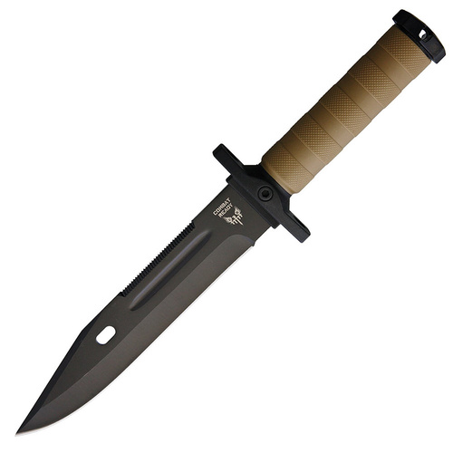 Combat Ready Fixed Blade Knife (Desert Tan Handle)