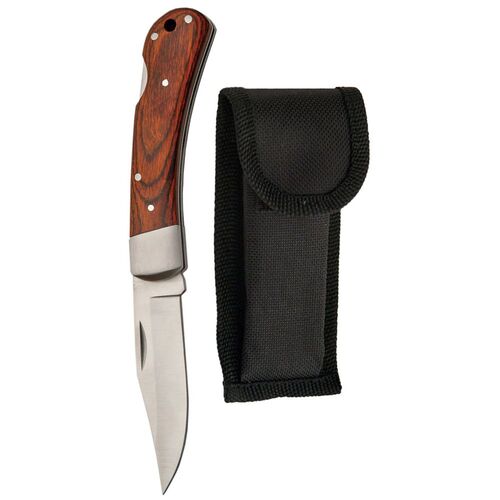 Rite Edge Hunter Lockback Folding Pocket Knife w/ Nylon Sheath CN210725