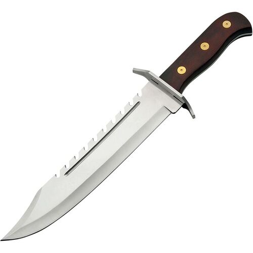 Rite Edge Gator Bowie Full Tang Outdoor Hunting Knife w/ Nylon Belt Sheath CN211204SL