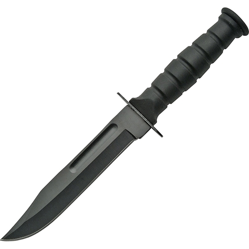 Kber Survival Stainless Steel Fixed Blade Knife | Black Sheath CN211360BK