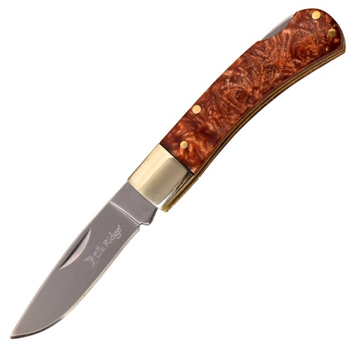 Elk Ridge Lockback Brown Resin Pocket Knife