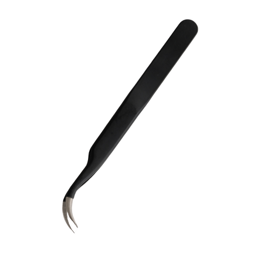 Extac ESD Safe Stainless Steel Curved Tweezers - 117mm