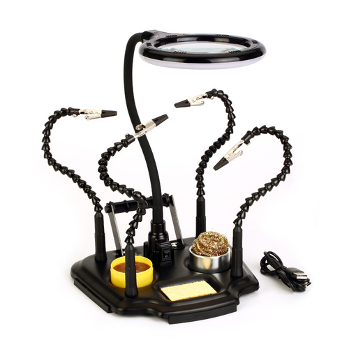 Extac LED Magnifying Lamp with Helping Hands