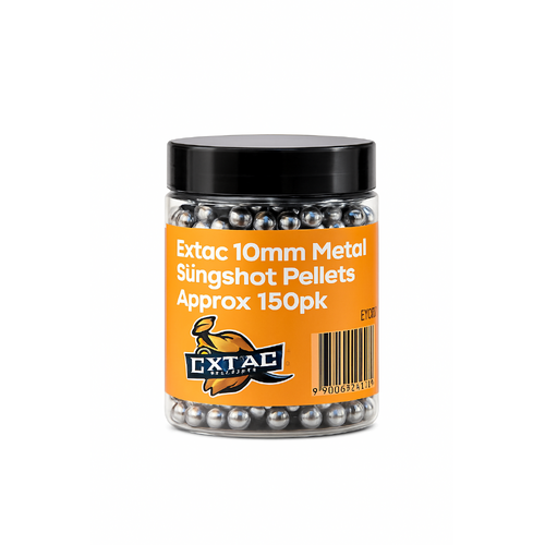 Extac 10mm Metal Slingshot Pellets - Approx  150pk