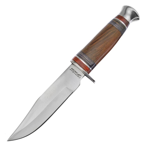 Frost Cutlery Chipaway Wood Bowie Fixed Blade Knife