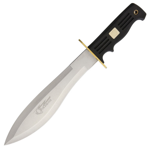 Frost Cutlery Quicksilver Drop Point Bowie Knife | 15" Overall, Brass Guard, Lanyard Hole, FQS577