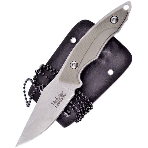 Frost Cutlery Tac Commander Full Tang Neck Knife w/ Kydex Sheath FTC03DSG10