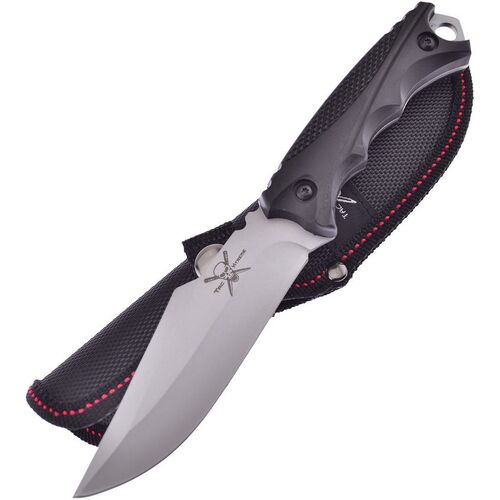 Frost Cutlery Bounty Hunter Tactical Fixed Blade Knife | Full Tang w/ Nylon Sheath FTX01BLK