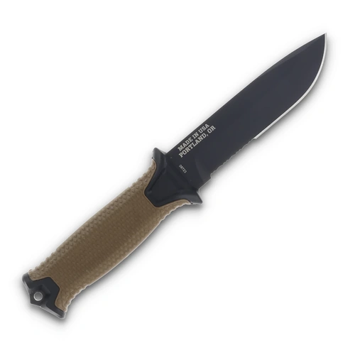 Gerber StrongArm Serrated Fixed Blade Knife Coyote Brown