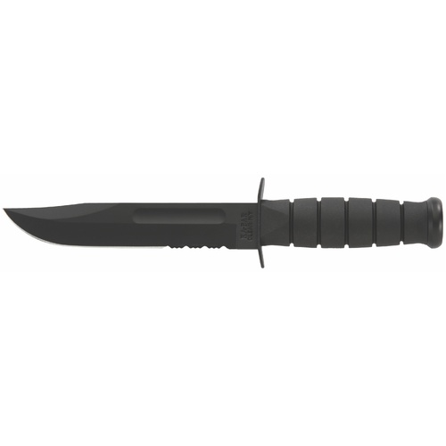 KA‑BAR KA1212 Fighting/Utility Knife – Black Serrated Edge | 12" Overall, 1095 Cro-Van Steel, KA1212