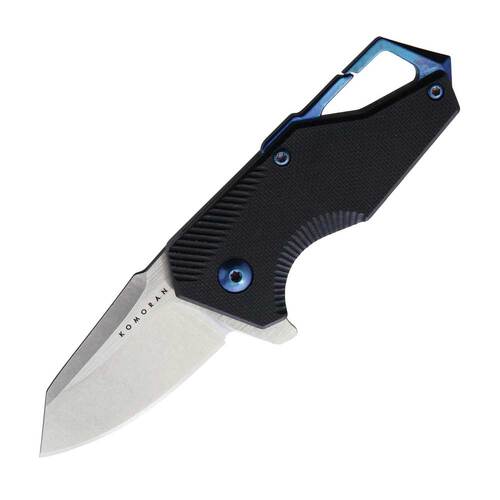 Komoran 033 Framelock Flipper Folding Pocket Knife | Black G10 Handle