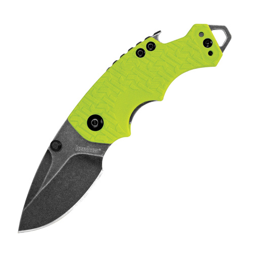 Kershaw Shuffle Lime Green Folding Knife | 5.5" Overall, Bottle Opener, Blackwash Finish, KS8700LIMEBW