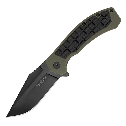 Kershaw Faultline Folding Knife | 8Cr13MoV Stainless, Black Oxide Coated, KS8760