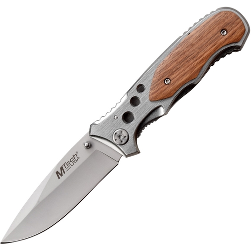 MTech Rosewood Hunter Linerlock Folding Pocket Knife MT423RW