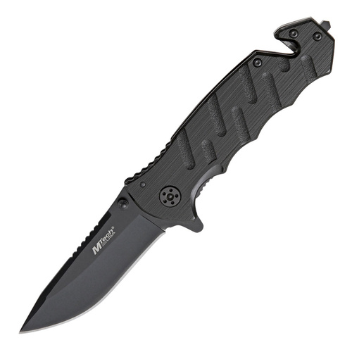 MTech Skeleton Linerlock Black Folding Knife | 440 Stainless Steel, 3.25" Blade, MT424BK
