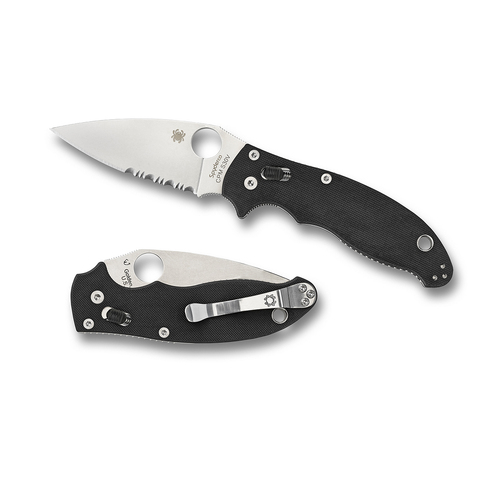 Spyderco Manix 2 G-10 Black - Combo Blade