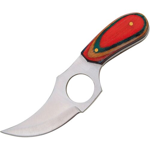 Extreme Edge Short Skinner Hunting Knife w/ Black Leather Sheath PA2989