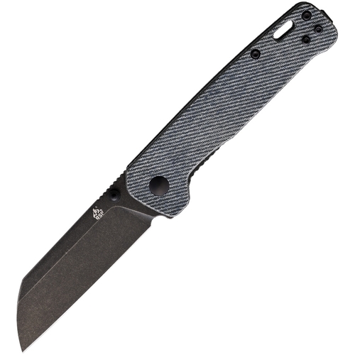 QSP Penguin Linerlock Folding Pocket Knife | D2 Blade Denim Micarta QS130B2