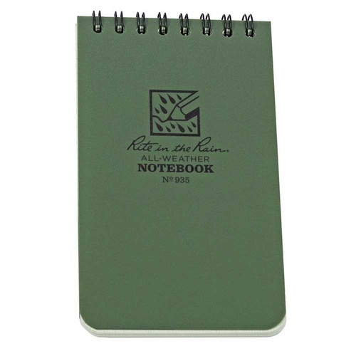 Rite in the Rain Side-Spiral Waterproof Notebook | Olive Drab, 3" x 5"
