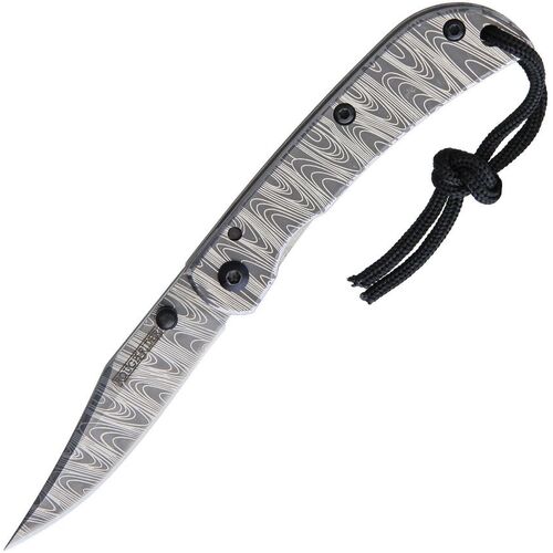 Rough Rider Savannah Damascus Finish Framelock Folding Pocket Knife RR1981