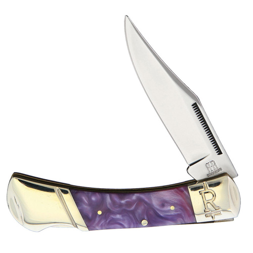 Rough Rider Purple Swirl Lockback Folding Pocket Knife