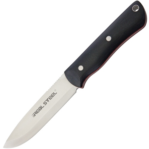 Real Steel Bushcraft II Survival Knife | Black, D2 Tool Steel, RS3711