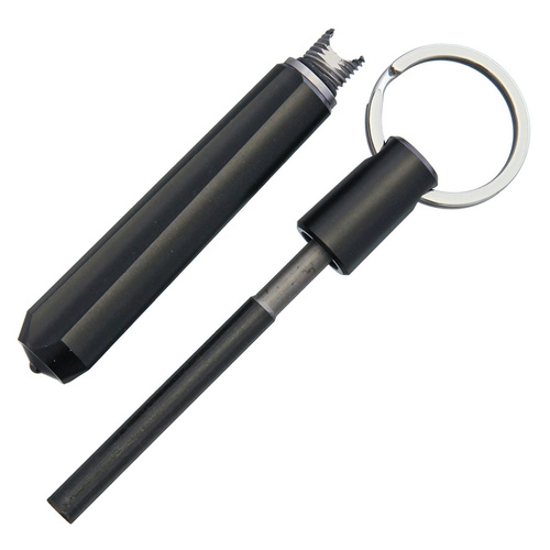 Real Steel Glass Breaker and Fire Starter | 3.75" Overall, Key Ring, RSF1300