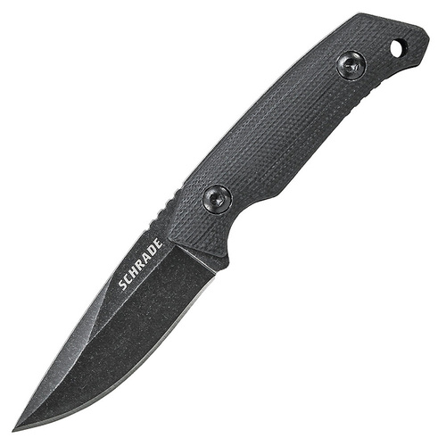 Schrade Mini Drop Point Fixed Blade Neck Knife | Full Tang, G-10 Handle, 4.7" Overall, SCHF13SM