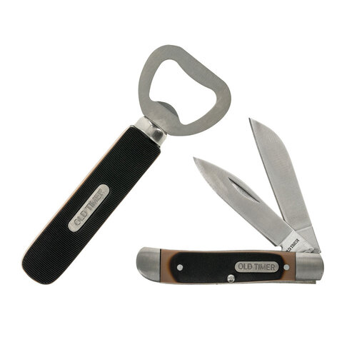 Old Timer Trapper Folding Knife and Bottle Opener Combo SCHP1158658