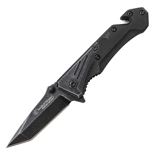 Smith & Wesson Extreme Ops Linerlock Folding Knife | G10 Handle, Stonewashed, SWCK405CP