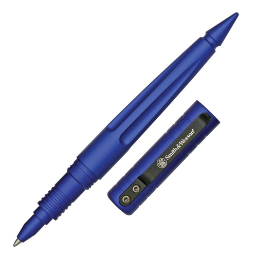 Smith & Wesson Blue Tactical Defense Pen | 6061 III Hard Anodized Aluminium, SWPENBL