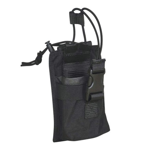 Tasmanian Tiger Black Tactical Radio Pouch 3 | MOLLE System, Cordura