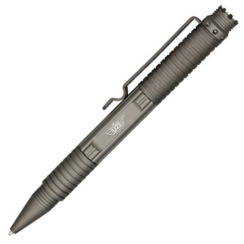 Uzi DNA Catcher Crown Tactical Pen | 8" Overall, Gun Metal Finish, Aluminium Construction, UZITP1