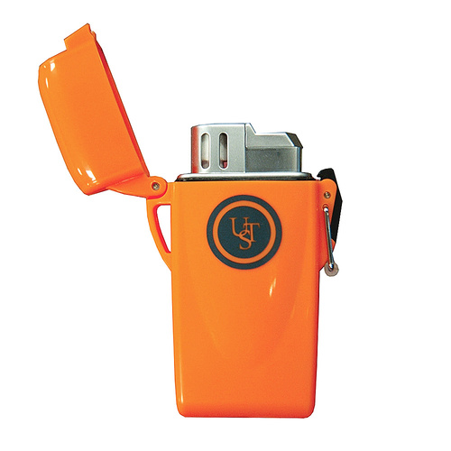 Ultimate Survival Orange Floating Lighter | Waterproof, Windproof Flame, Impact Resistance, WG01527