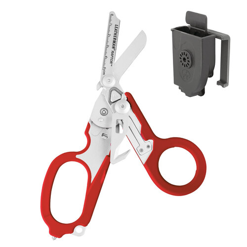 Leatherman Raptor Rescue Red Handles w/ Utility Holster