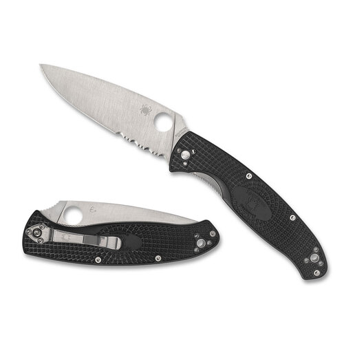 Spyderco Resilience Lightweight Black Partially Serrated Blade