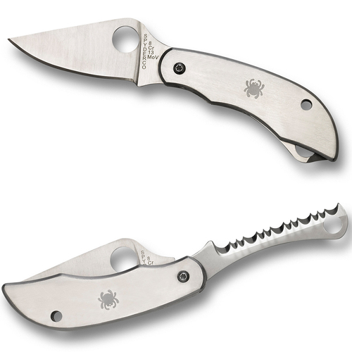 Spyderco ClipiTool Stainless - Plain/ Serrated Blade