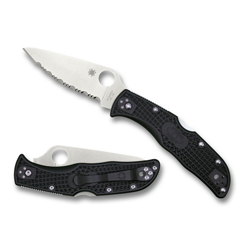 Spyderco Endela Lightweight Black FRN Serrated Blade