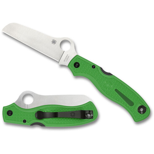 Spyderco Atlantic Salt Lightweight Green FRN Plain Blade