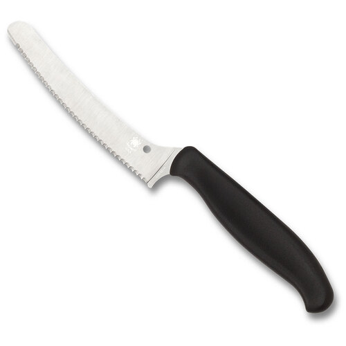 Spyderco Z-Cut Kitchen Knife Black Fully Serrated