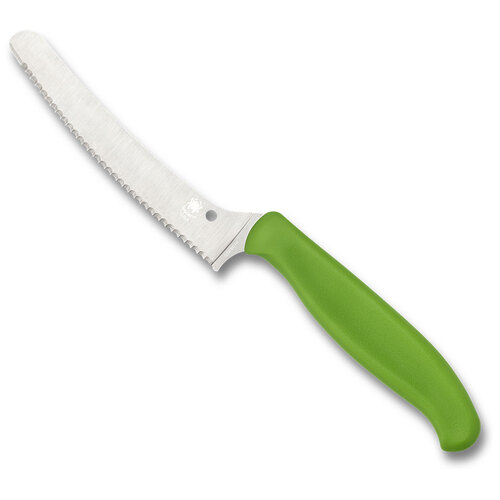 Spyderco Z-Cut Kitchen Knife Green Fully Serrated