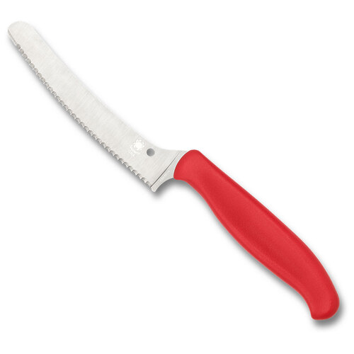 Spyderco Z-Cut Kitchen Knife Red Fully Serrated